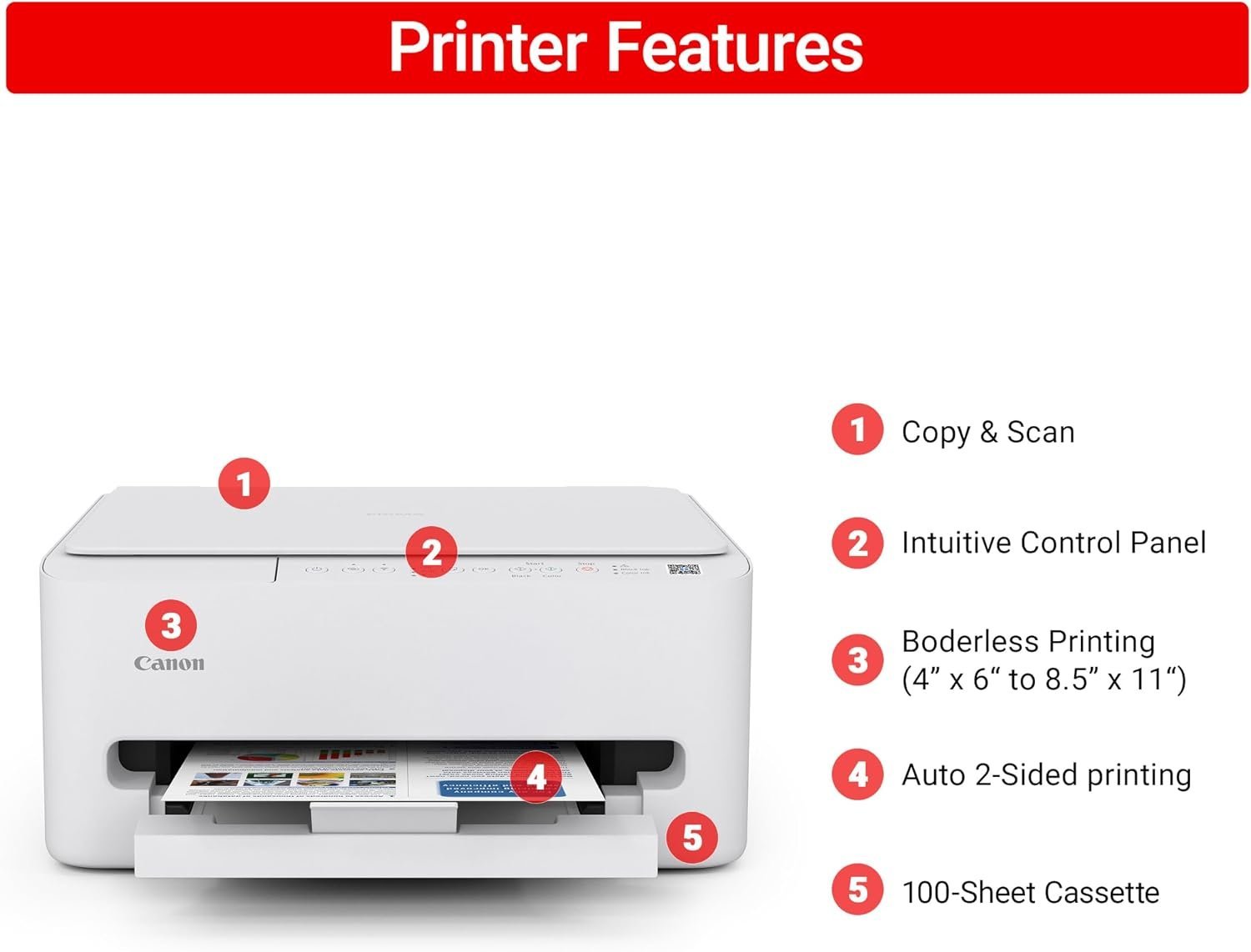 Canon PIXMA TS4320 Wireless Color Inkjet Printer for Duplex Printing