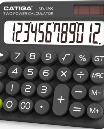CATIGA Mechanical Switch Calculator with Solar and Battery Dual Power